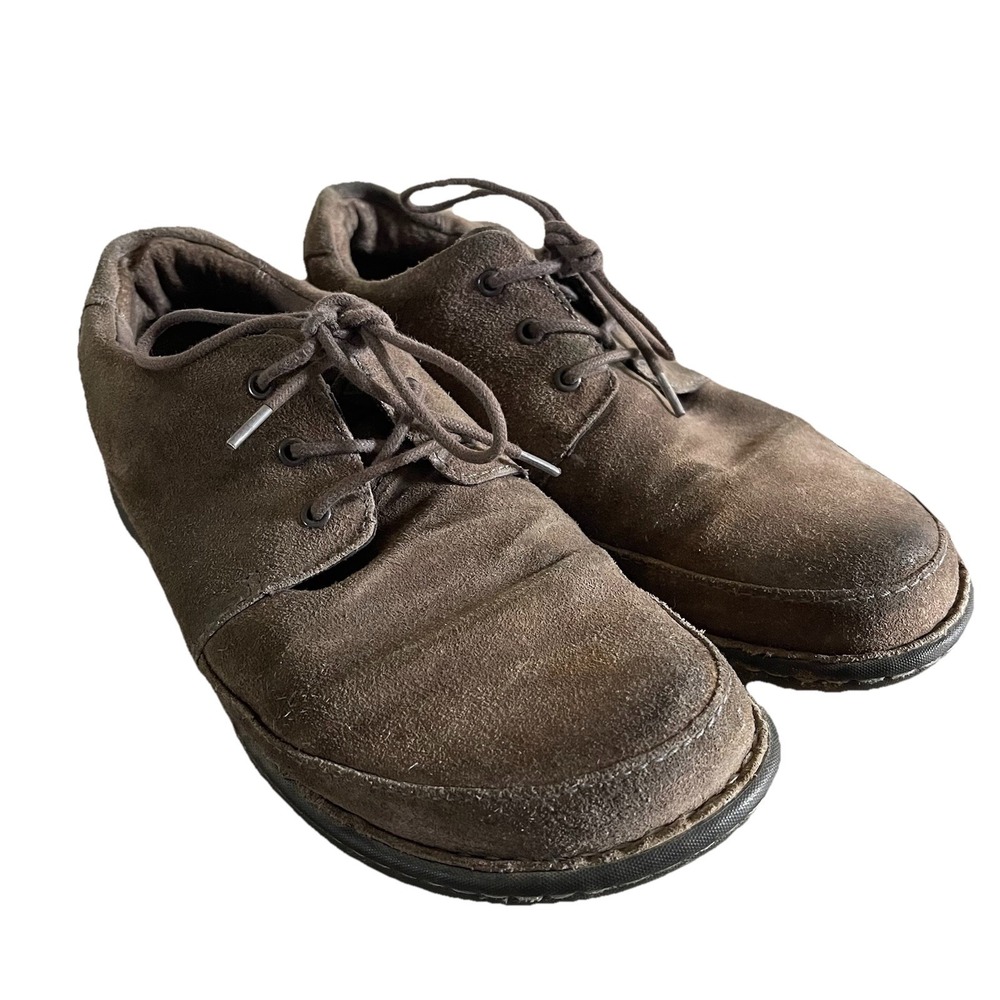 Born Men's Nigel 3-Eyed Shoe Brown Suede Size 9.5 Comfort Work